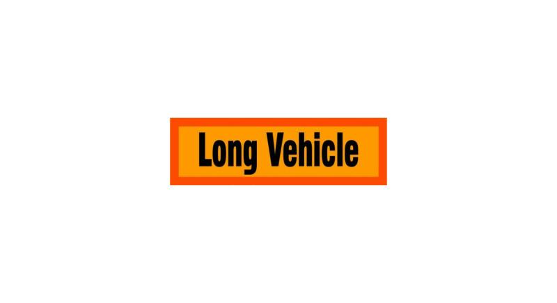 Matrica Long Vehicle enyhén fényvisszaverő 9,6 x 41,5 cm