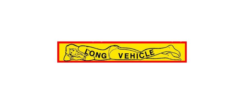 Matrica Long Vehicle nős 67 x 10 cm