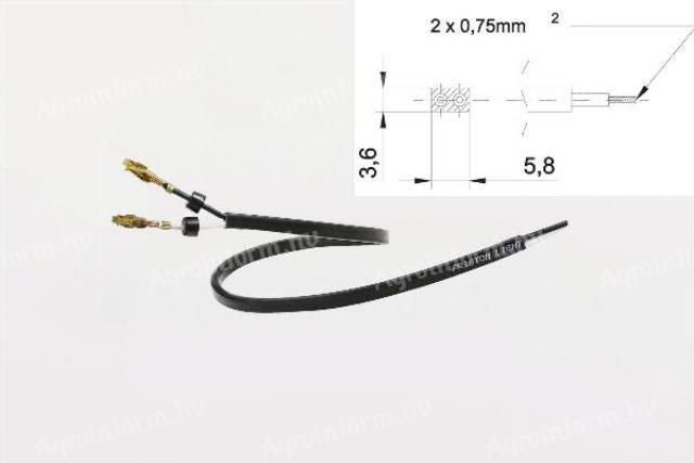 Elektromos vezeték 2 x 0,75 mm² 2 eres szögletes