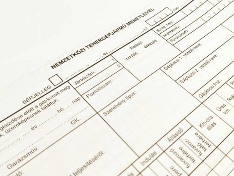 Nyomtatvány Nemzetközi menetlevél