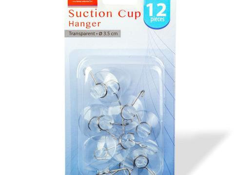 Tapadókorongos akasztó fém kampóval 12 db Tapadókorongos akasztó fém kampóval 12 db