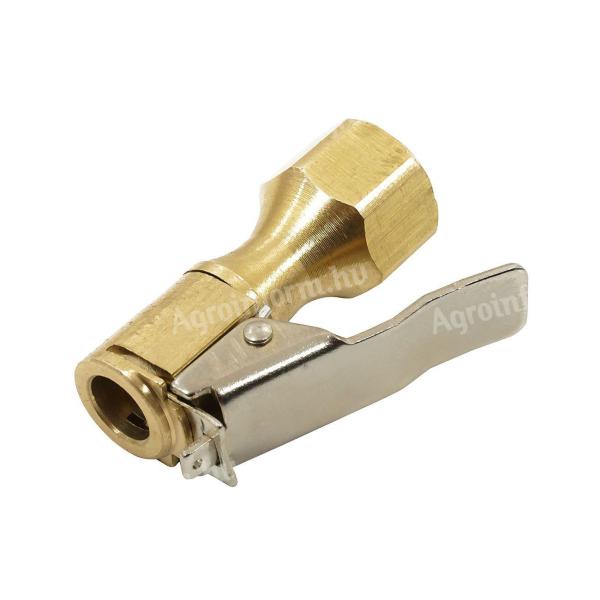 Tömlővég csíptetős, csatos 1/4" menettel