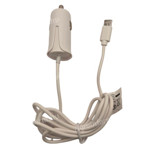 USB szivargyújtó töltő Type-C