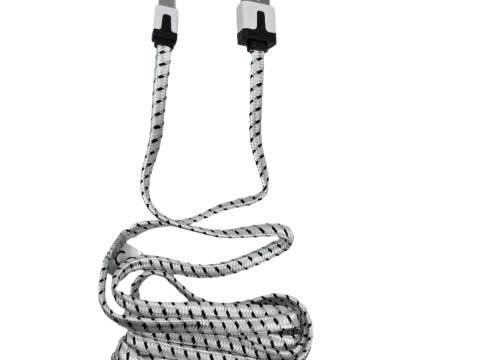 Micro USB-B adat- és töltőkábel 2 m fekete-fehér