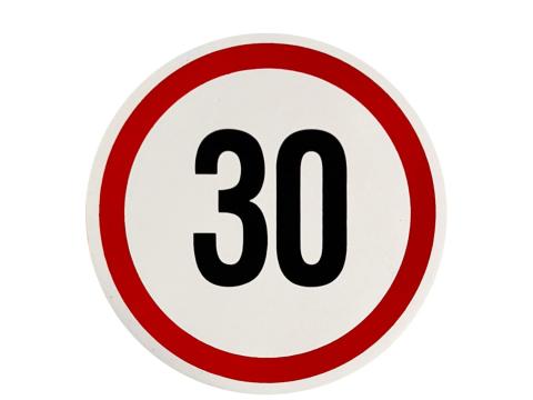 Fényvisszaverős ebességkorlátozó matrica - 13 és 19cm Fényvisszaverős ebességkorlátozó matrica - 13 és 19cm