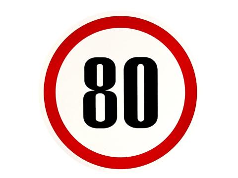 Fényvisszaverős ebességkorlátozó matrica - 13 és 19cm