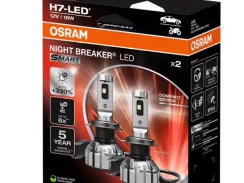 Ledes izzó autóba H4 és H7 Osram Night Breaker szett