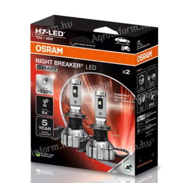 Ledes izzó autóba H4 és H7 Osram Night Breaker szett