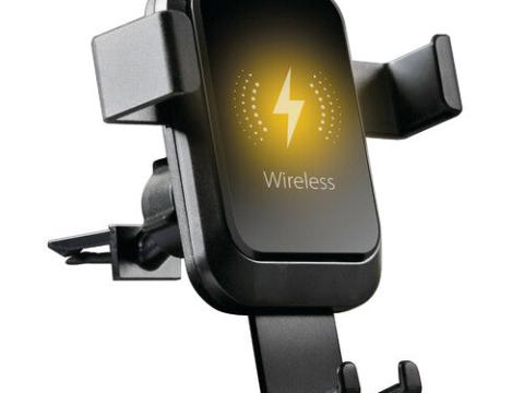 Autós telefontartó szellőzőrácsra rögzíthető vezeték nélküli töltéssel Autós telefontartó szellőzőrácsra rögzíthető vezeték nélküli töltéssel
