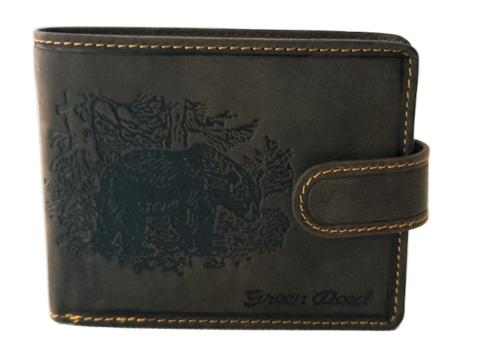 Bőr pénztárca vadászos barna