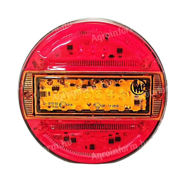 Hátsó ködlámpa LED kerek indexes