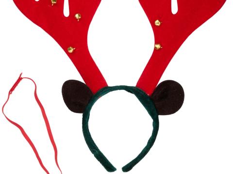 Karácsonyi fejpánt rénszarvasos világító orral