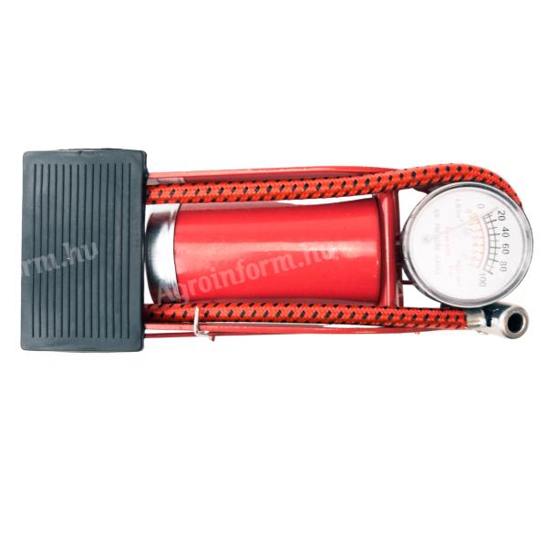 Lábpumpa autóhoz nyomásmérővel 7bar