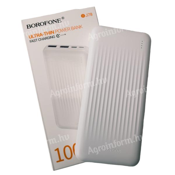 Power bank 10.000 mAh kapacitással fehér