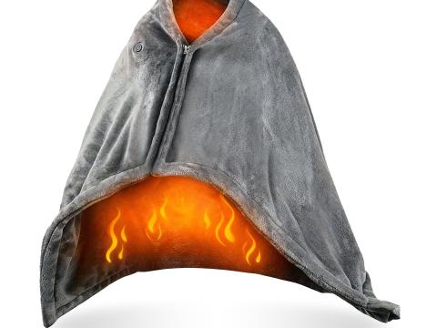 Fűthető takaró USB kábellel szürke 150x80 cm