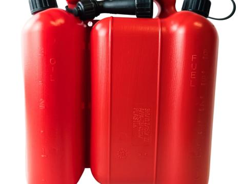 Benzines és olaj kanna kétkamrás 6+ 3L