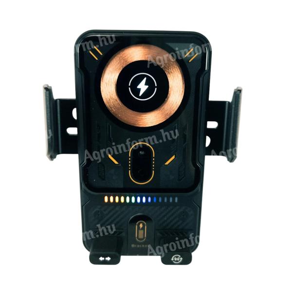 Autós telefontartó és vezeték nélküli töltő szellőzőrácsba 90°