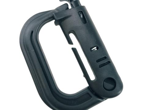 Karabiner műanyag MOLLE, fekete Karabiner műanyag MOLLE, fekete
