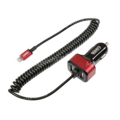Autós töltő Micro USB,Iphone és 2 USB