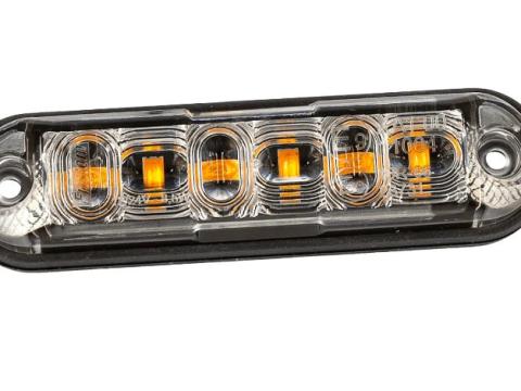 Sárga villogó kiegészítő 6LED 4 funkciós