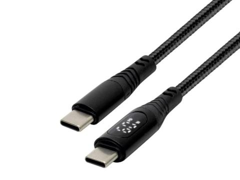 Telefon töltő kábel TYPE-C 100W gyorstöltés digitális kijelzővel 1,2m
