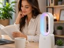 Asztali ventilátor USB akkumulátoros, lapát nélküli 1800 mAh