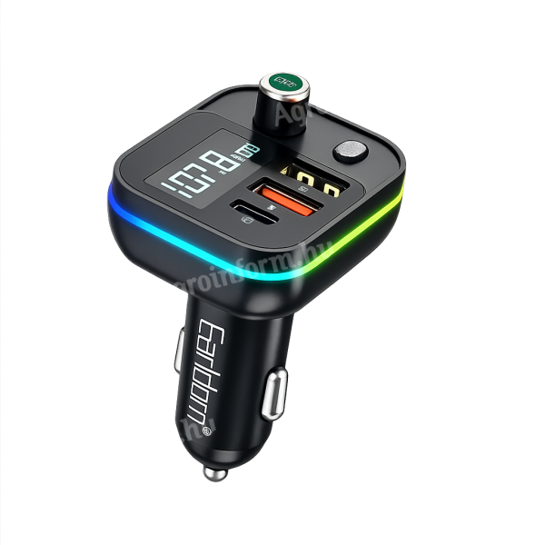 FM transmitter és autós töltő bluetooth kihangosítóval fekete