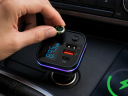 FM transmitter és autós töltő bluetooth kihangosítóval fekete