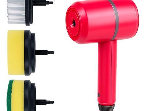 Elektromos tisztító kefe forgófejes 3 az 1-ben állítható sebességel Elektromos tisztító kefe forgófejes 3 az 1-ben állítható sebességel
