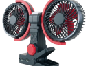 USB ventilátor akkumulátoros, csipeszes LED világítással 15cm
