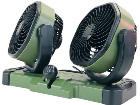 Usb ventilátor autó sebváltós dupla ventilátorfejjel 10 cm