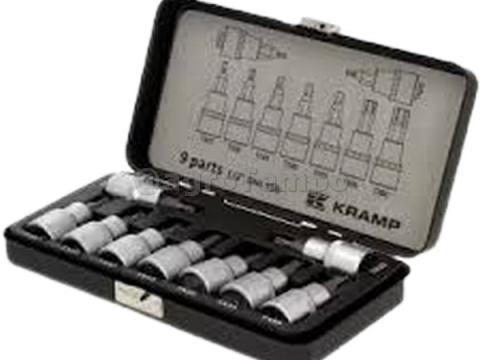 18049240091KR KRAMP Dugókulcskészlet, 1/2”, Torx, 9 részes 18049240091KR KRAMP Dugókulcskészlet, 1/2”, Torx, 9 részes