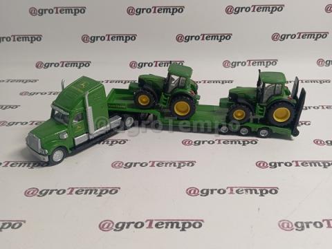 S01837 Mélyrakterű kocsi 2 John Deere traktorral S01837 Mélyrakterű kocsi 2 John Deere traktorral