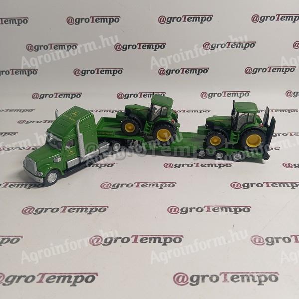 S01837 SIKU Mélyrakterű kocsi 2 John Deere traktorral