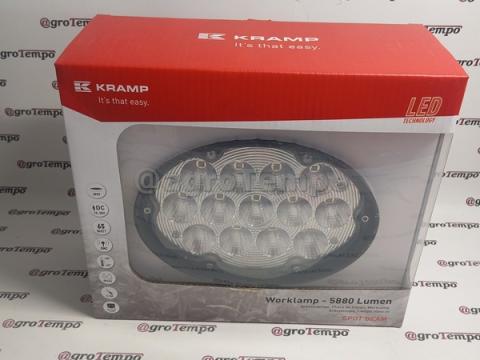LA10432SP KRAMP Munkalámpa LED, 65W, 5880lm, ovális, 10/30V, 166x148x95mm, Deutsch dugó, Spot, 13 LED LA10432SP KRAMP Munkalámpa LED, 65W, 5880lm, ovális, 10/30V, 166x148x95mm, Deutsch dugó, Spot, 13 LED