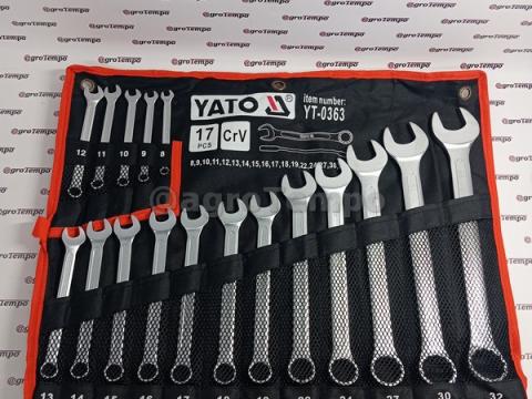 YT-0363 YATO Csillag-villáskulcs készlet 17 részes 8-32 mm YT-0363 YATO Csillag-villáskulcs készlet 17 részes 8-32 mm