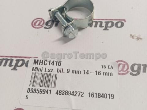 MHC1416 KRAMP Mini tömlőszorító bilincs 9 mm 14-16 mm MHC1416 KRAMP Mini tömlőszorító bilincs 9 mm 14-16 mm