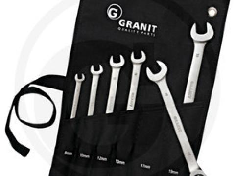 7301352 GRANIT BLACK EDITION Racsnis csillag-villás kulcskészlet - metrikus, 6 lapos 7301352 GRANIT BLACK EDITION Racsnis csillag-villás kulcskészlet - metrikus, 6 lapos
