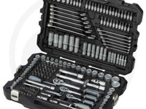 12271881 GRANIT BLACK EDITION Dugó- és kulcskészlet - 211 db, metrikus