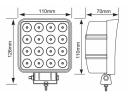 720168/Spot Luminex LED Munkalámpa, pont fény - 3040 Lumen, 9-33V + 0,35 m kábel