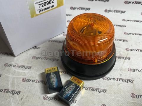 729902 Luminex LED sárga villogó mágneses, akkumulátoros, 9-33V