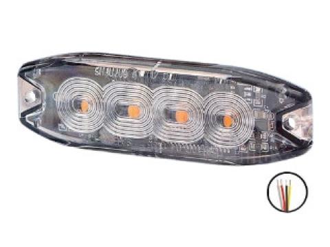 727461 Luminex 4x LED FIGYELMEZTETŐ LÁMPA borostyán, 9-33V + 0,15 M KÁBEL 727461 Luminex 4x LED FIGYELMEZTETŐ LÁMPA borostyán, 9-33V + 0,15 M KÁBEL