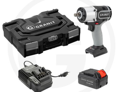 12271605 GRANIT BLACK EDITION 1/2” akkus ütvecsavarozó - 1 db 18 V 5,0 Ah lítiumion-akkumulátort és 1 db akkumulátortöltőt tartalmaz 12271605 GRANIT BLACK EDITION 1/2” akkus ütvecsavarozó - 1 db 18 V 5,0 Ah lítiumion-akkumulátort és 1 db akkumulátortöltőt tartalmaz
