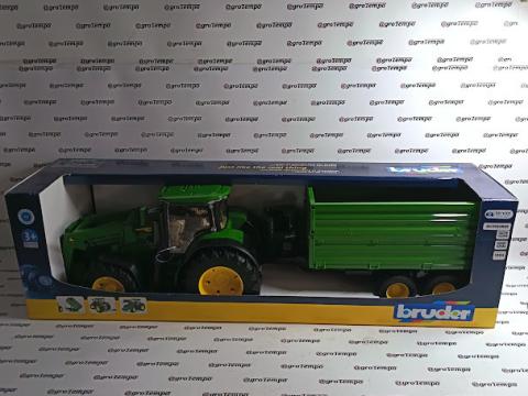 03155 BRUDER John Deere 7R 350 traktor homlokrakodóval és pótkocsival - 11138854 03155 BRUDER John Deere 7R 350 traktor homlokrakodóval és pótkocsival - 11138854