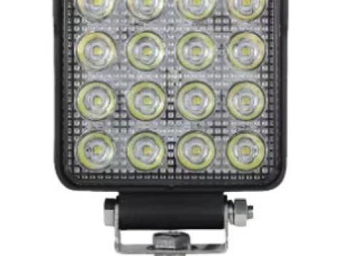 LA10024 KRAMP LED-es munkalámpa, 25 W, 3040 lm, négyzet, 10/30 V, 108x48x108 mm, spot, 16 LED-es