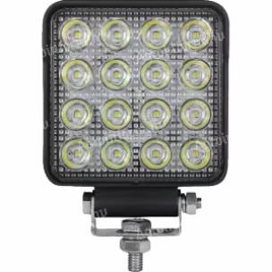 LA10024 KRAMP LED-es munkalámpa, 25 W, 3040 lm, négyzet, 10/30 V, 108x48x108 mm, spot, 16 LED-es