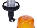 LA20090 KRAMP LED-es forgóvillogó, 20 W, 12-24 V, borostyánsárga, rugalmas rudas rögzítés, Ø 126 mm x 201 mm