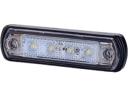 LA35056 Gopart Szélességjelző LED lámpa, 0,5/1 W, téglalap, 12/24 V, fehér, 4 LED-es, 82x31x15 mm