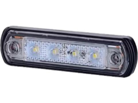 LA35056 Gopart Szélességjelző LED lámpa, 0,5/1 W, téglalap, 12/24 V, fehér, 4 LED-es, 82x31x15 mm