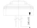 LA35056 Gopart Szélességjelző LED lámpa, 0,5/1 W, téglalap, 12/24 V, fehér, 4 LED-es, 82x31x15 mm